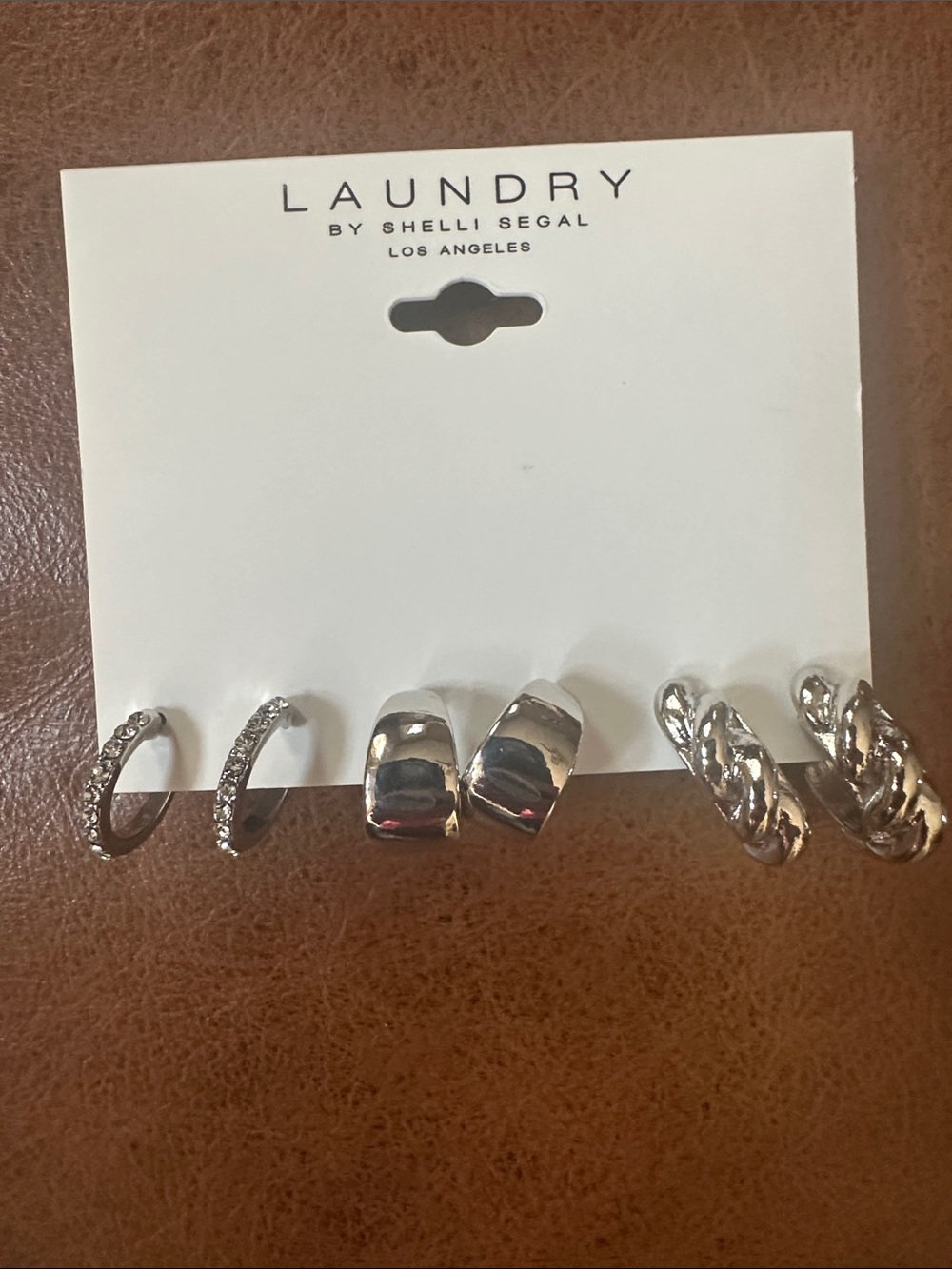 Laundry By Shelli Segal Silver-Tone Mixed Hoop Earring Set